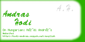 andras hodi business card